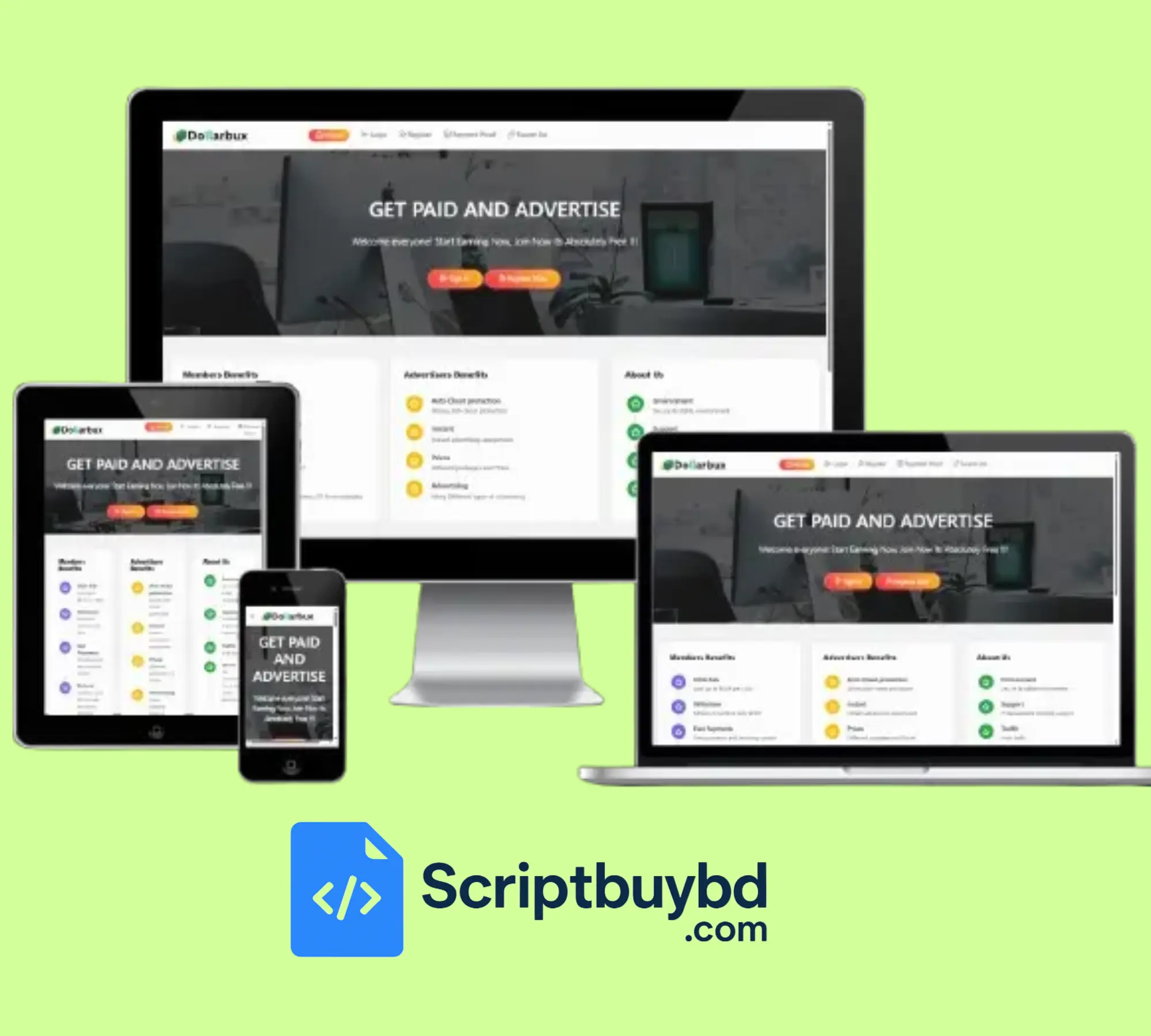 Crypto PTC website php script