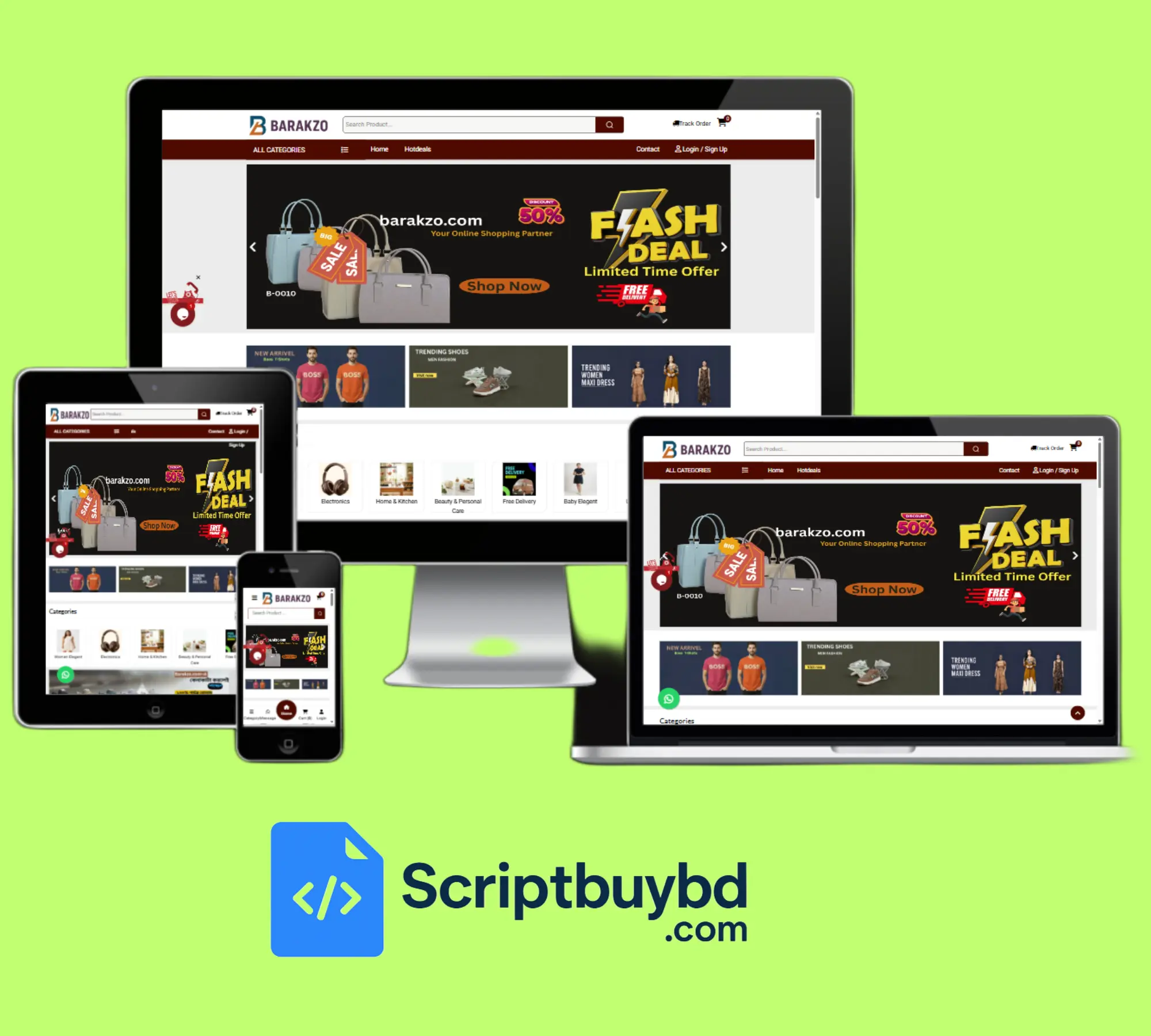 Laravel Ecommerce Wepsite Script BD