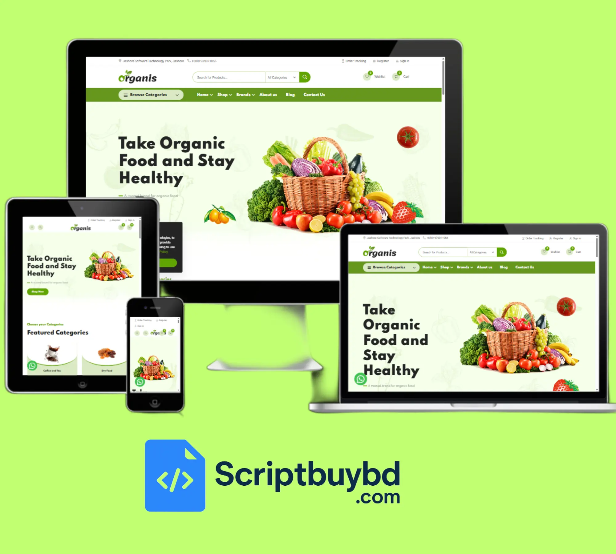 Organic ecommerce website script