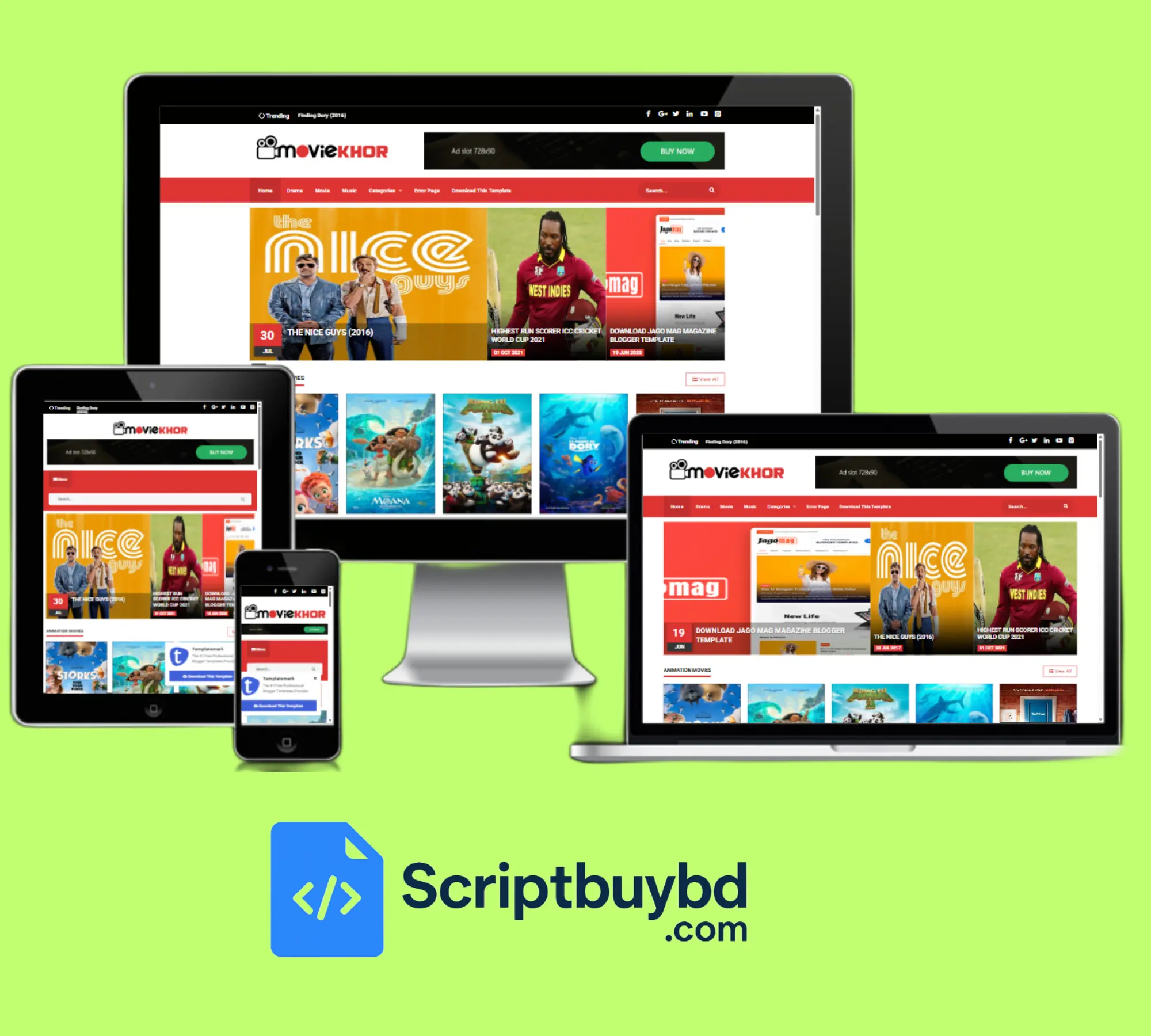 Movie Site Template For Blogger