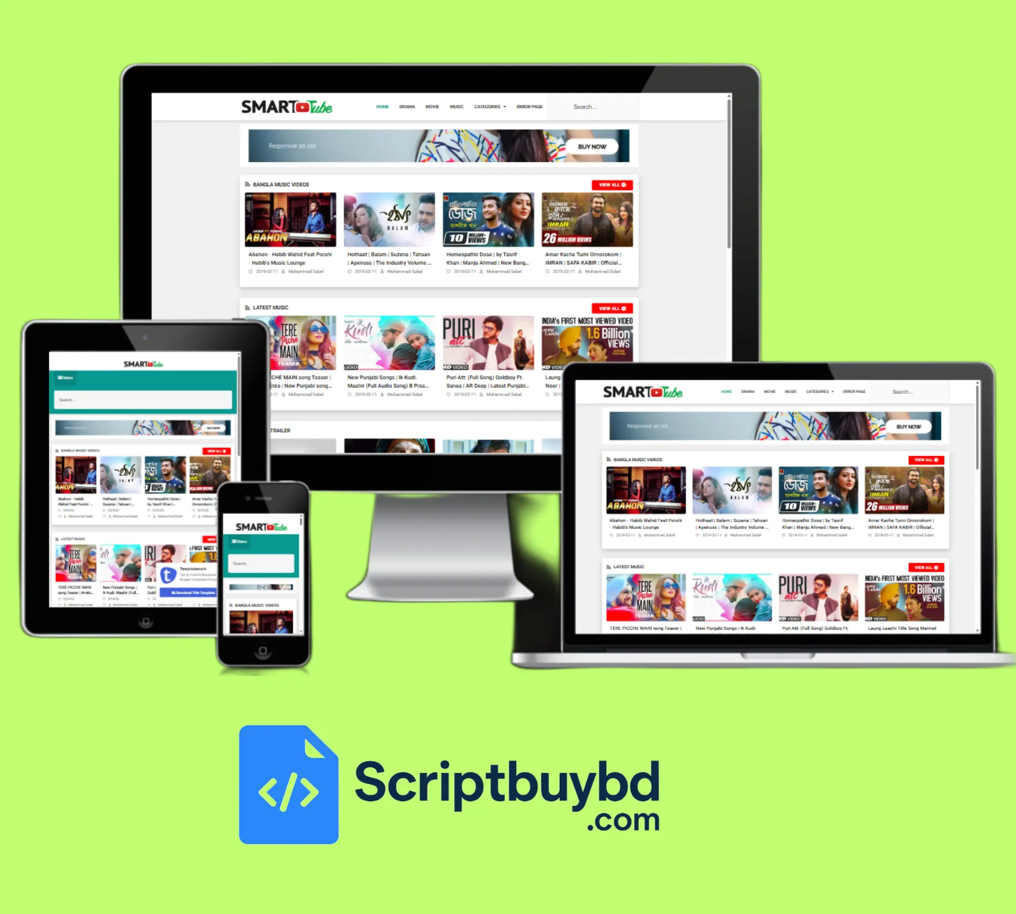 Blogger movie website template free download