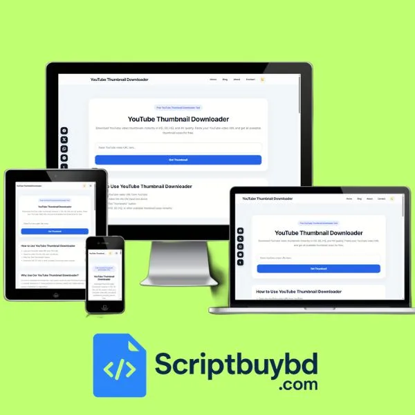 YouTube Thumbnail Downloader Script – Download HD, HQ & 4K