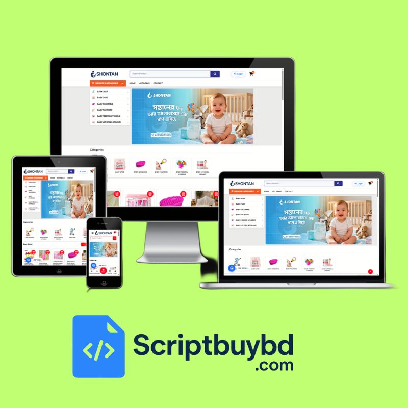 Baby Ecommerce Website Laravel Php Script