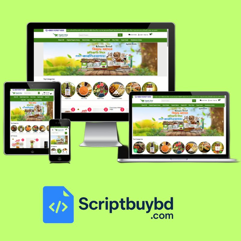 Organic Food Ecommerce Website Laravel Php Script